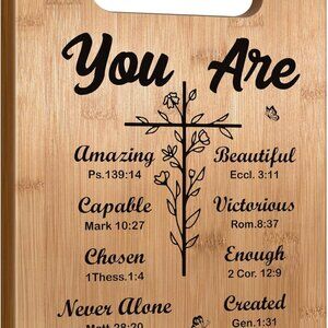 Christian Inspirational Gifts for Women Wooden Cutting Board Religious Decor